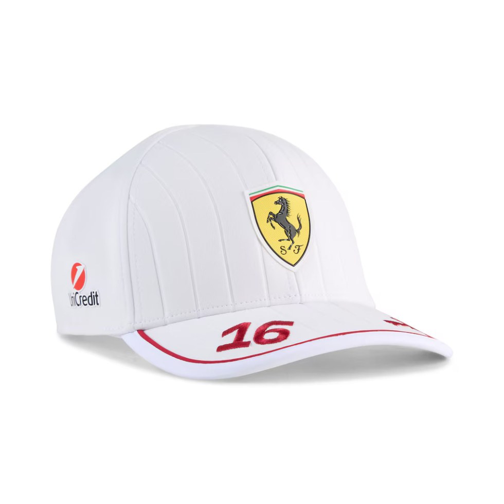 Ferrari F1 2025 Charles Leclerc kšiltovka bílá