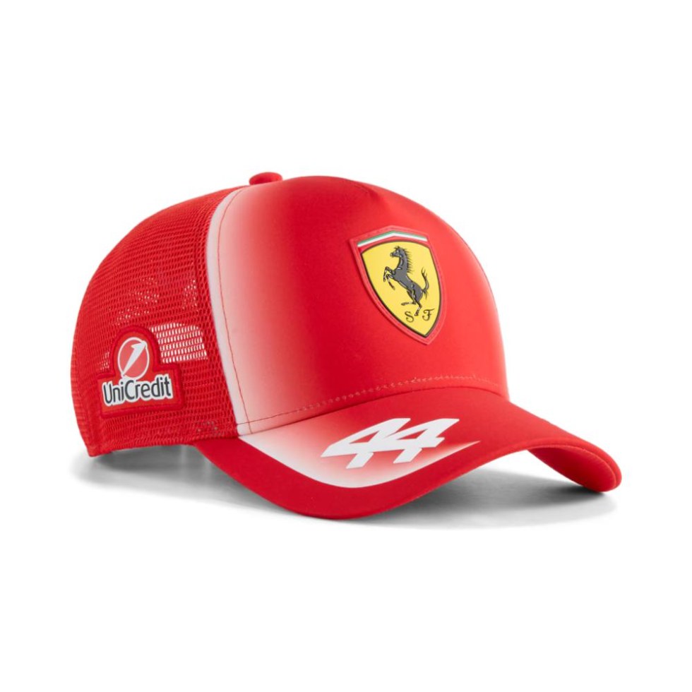 Ferrari F1 2026 týmová Trucker kšiltovka Lewis Hamilton #44 - červená