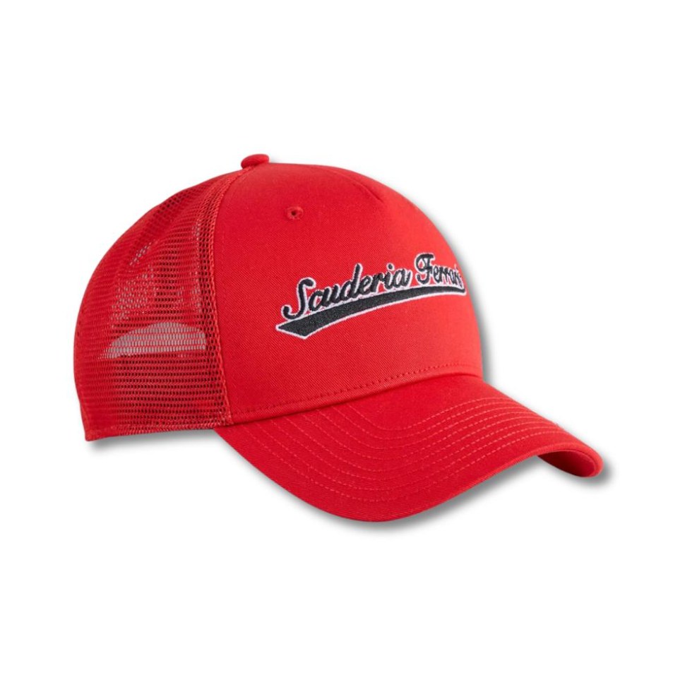 Ferrari F1 2026 Trucker Flat kšiltovka červená