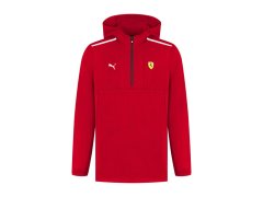 Ferrari pánská mikina s&nbsp;kapucí 1/4 Zip red F1 Team 2025