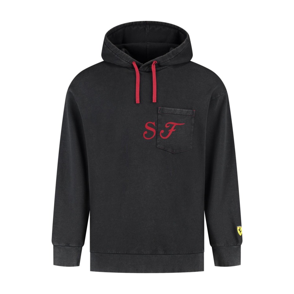 Ferrari pánská mikina s&nbsp;kapucí Graphic black F1 Team 2025 - Ferrari mikiny, bundy
