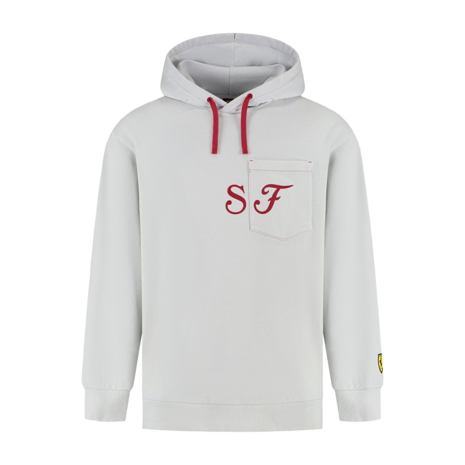 Ferrari pánská mikina s kapucí Graphic grey F1 Team 2025
