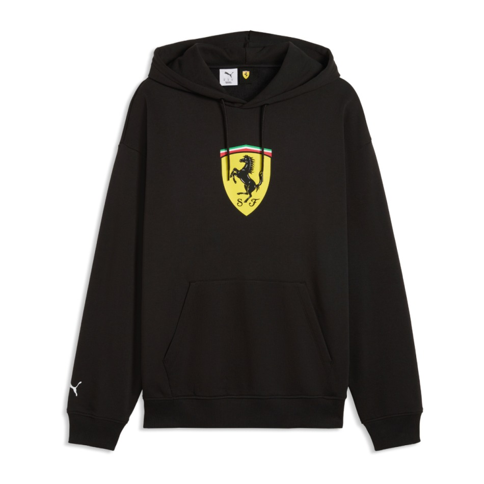 Ferrari pánská mikina s kapucí Large Logo black F1 Team 2026