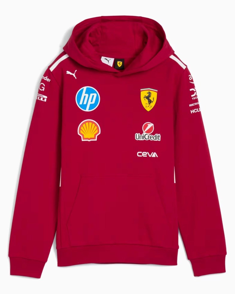 Ferrari F1 2025 dětská týmová mikina červená - Ferrari Mikiny