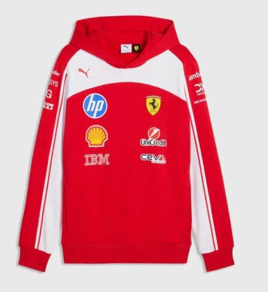 Ferrari F1 2026 týmová mikina s&nbsp;kapucí červená - Ferrari Mikiny