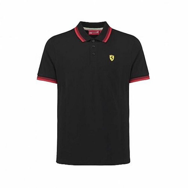 Ferrari pánské triko collar polo čn - Ferrari Polo Trička