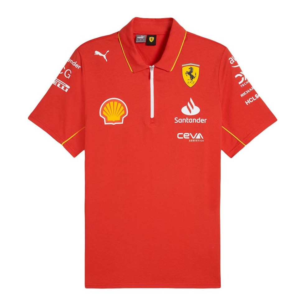 Ferrari F1 pánské týmové polo tričko 2024 - Ferrari Polo Trička