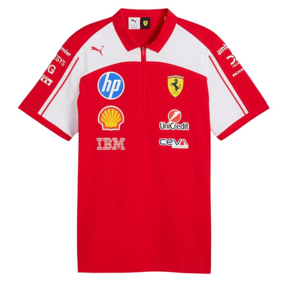 Ferrari F1 2026 pánské týmové polo tričko červené