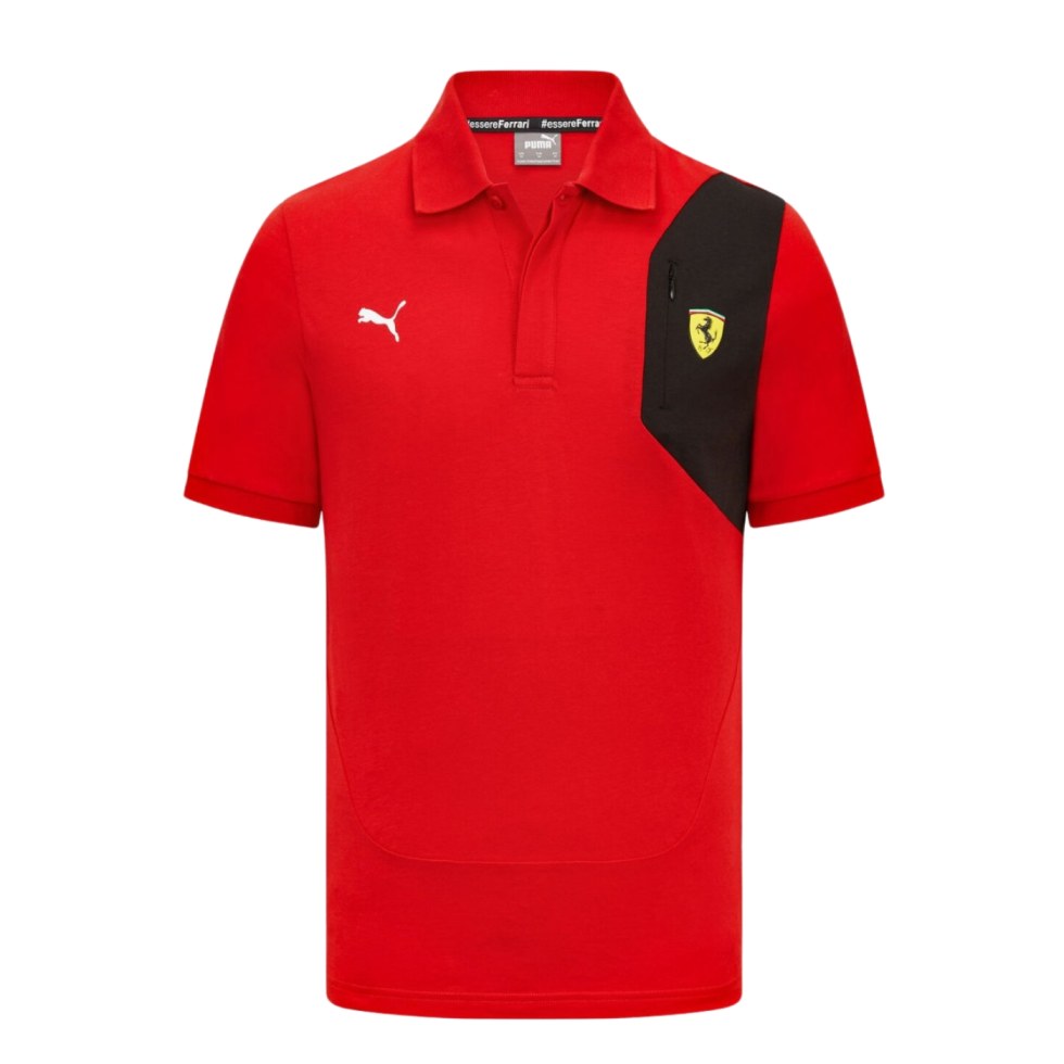 Scuderia Ferrari pánské červené polo tričko Classic s kapsičkou - Ferrari Polokošile a košile