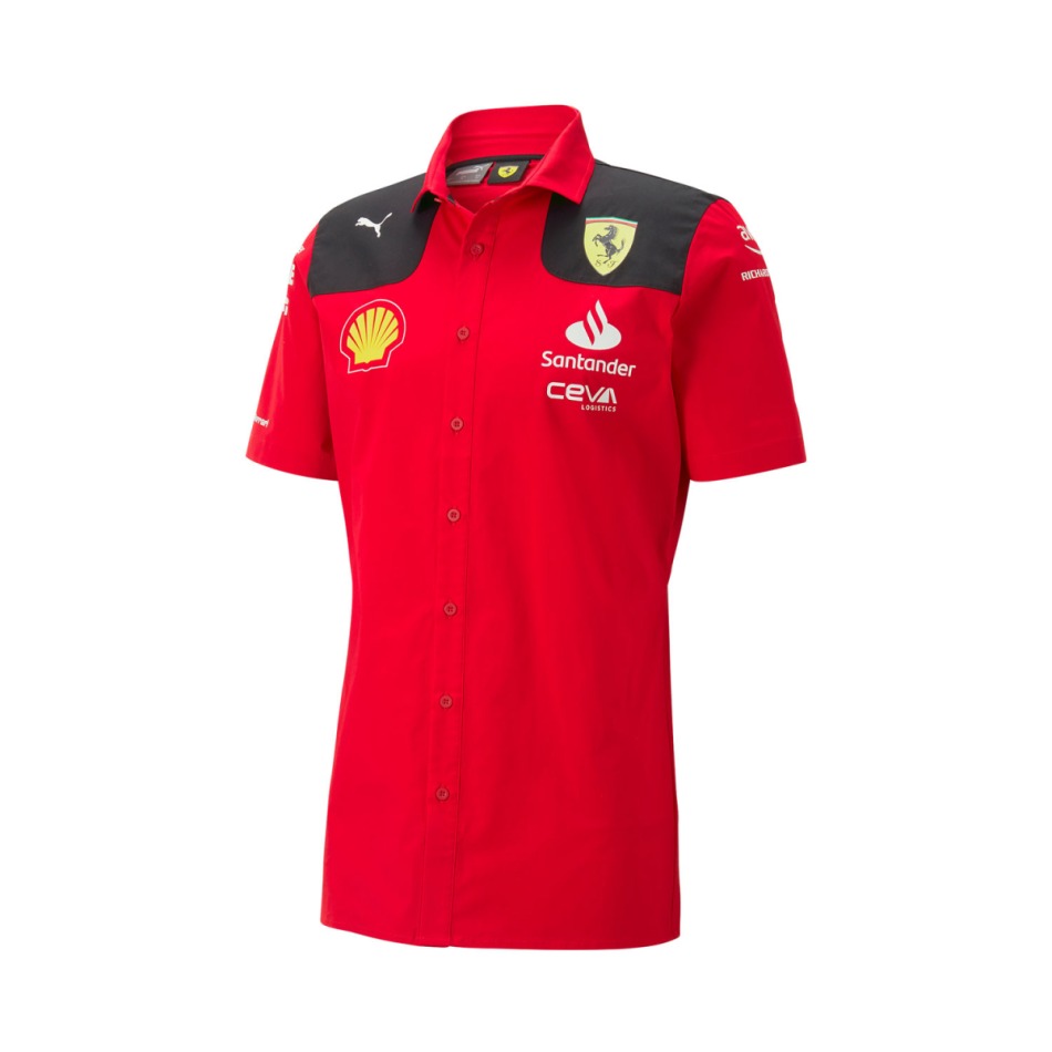 Ferrari pánská košile official red F1 Team 2023 - Ferrari trička, polo trička, košile