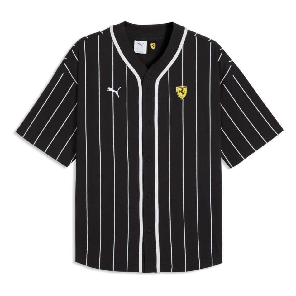 Ferrari pánská košile baseball black and white F1 Team 2026