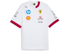 Ferrari F1 2025 Drivers Oversized týmové tričko bílé