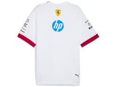 Ferrari F1 2025 Drivers Oversized týmové tričko bílé 2