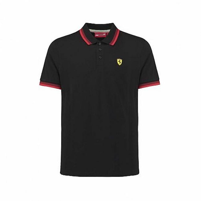 Ferrari pánské triko collar polo čn - Ferrari Trička