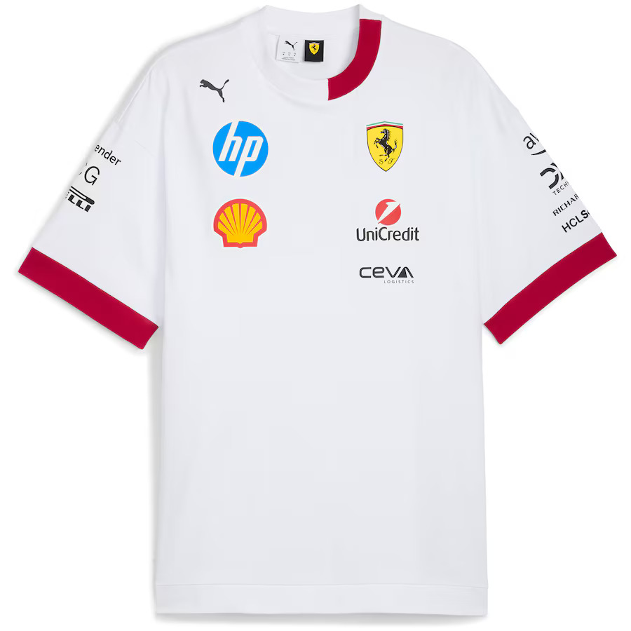 Ferrari F1 2025 Drivers Oversized týmové tričko bílé Ferrari F1 2025 Drivers Oversized týmové tričko bílé - Ferrari Trička