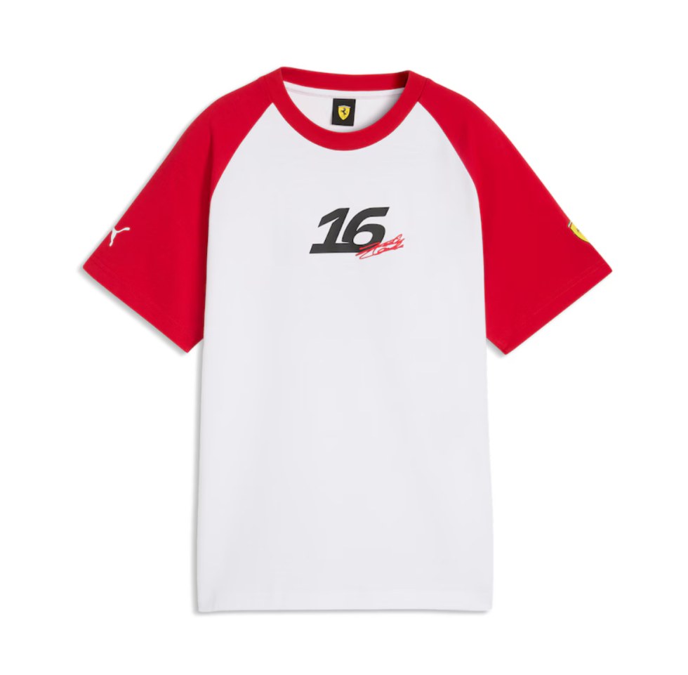 Ferrari F1 2026 pánské tričko Charles Leclerc bílé