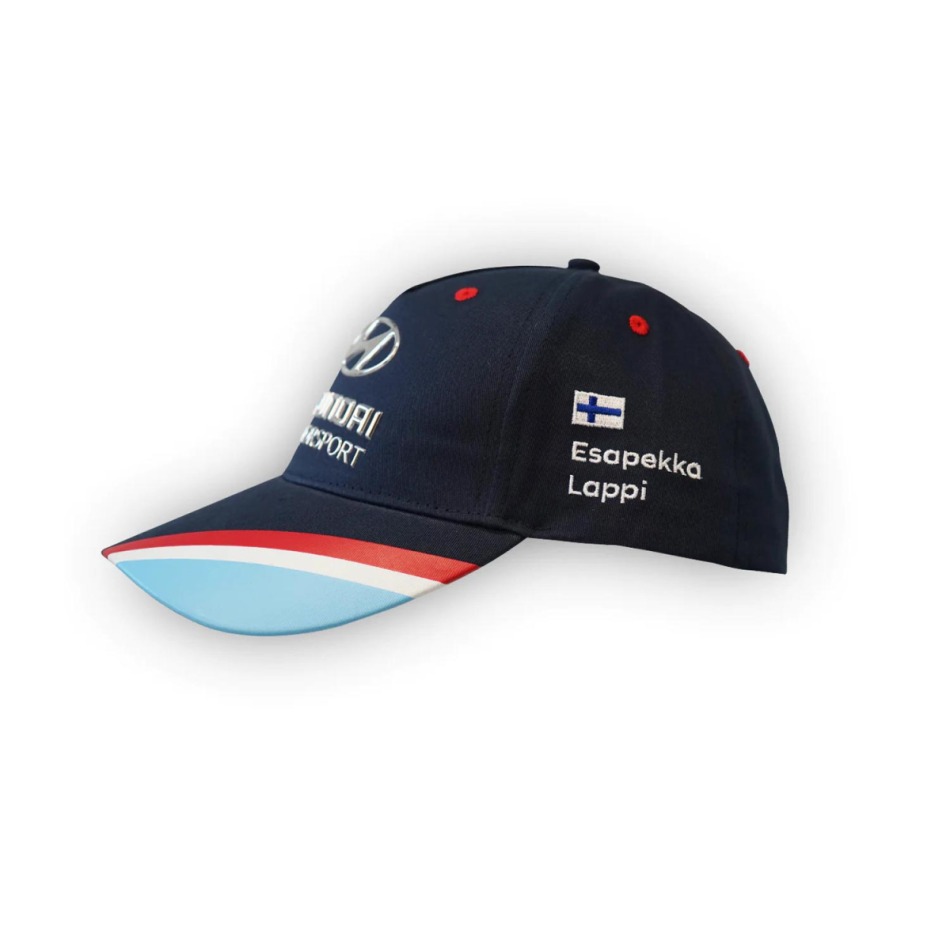 Hyundai Motorsport čepice baseballová kšiltovka Lappi logo navy 2023 - Hyundai kšiltovky, čepice, rukavice