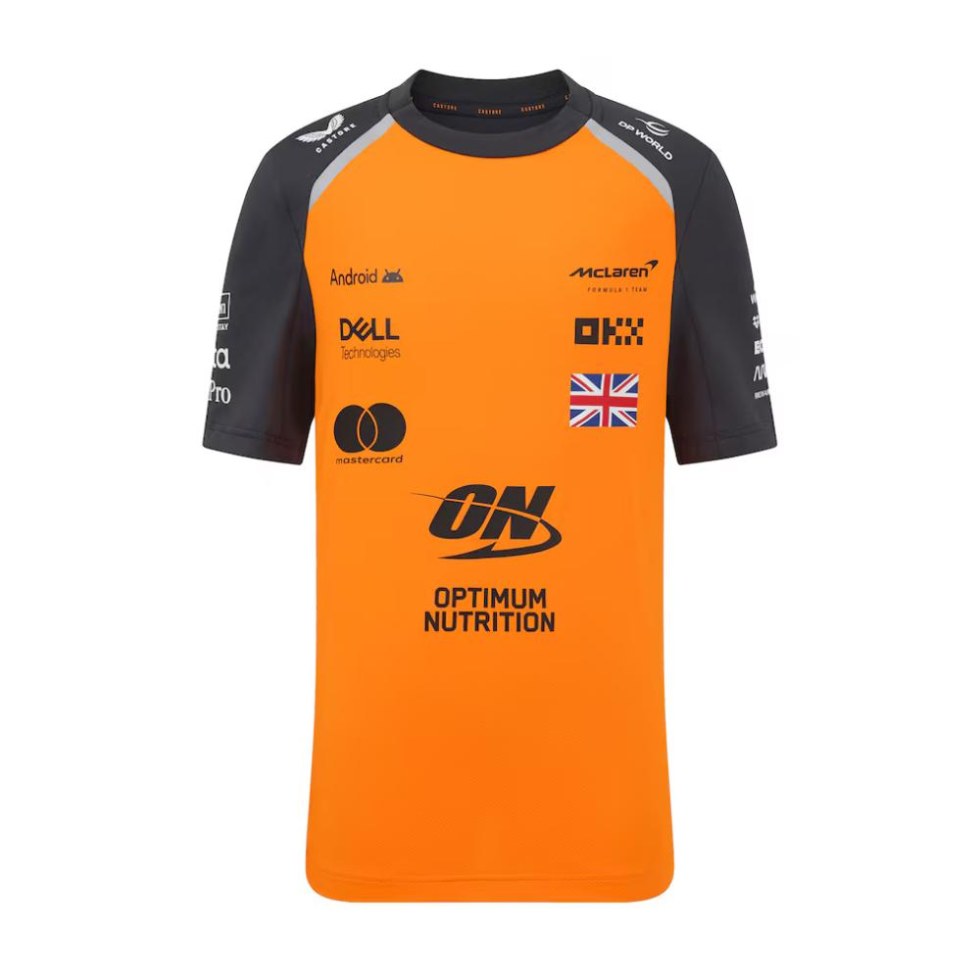 McLaren F1 2025 dětské tričko Lando Norris oranžové