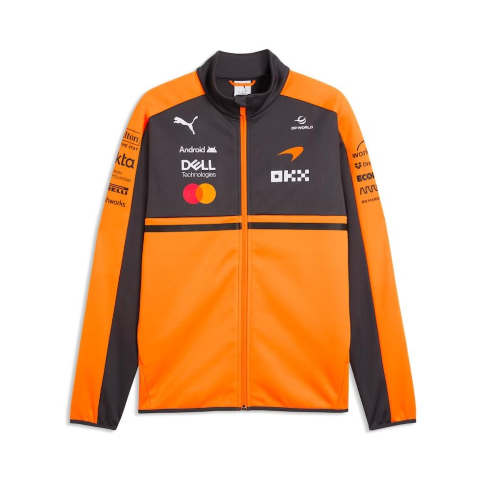 McLaren F1 2026 týmová unisex softshellová bunda - oranžová