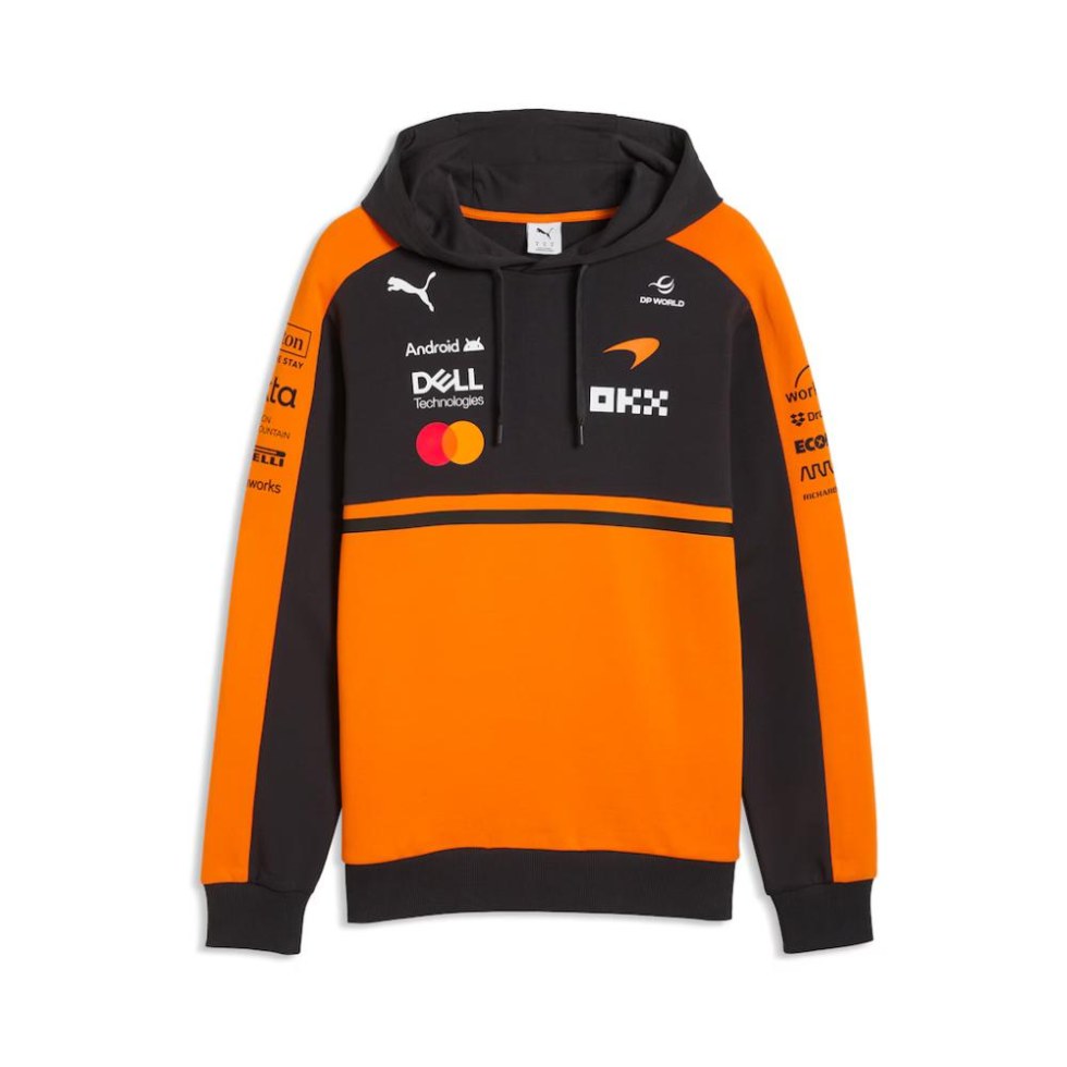 McLaren F1 2026 týmová mikina s&nbsp;kapucí - oranžová - McLaren Mikiny