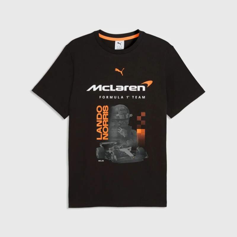 Mclaren Honda pánské tričko Lando Norris black F1 Team 2026 - McLaren trička, polo trička, košile