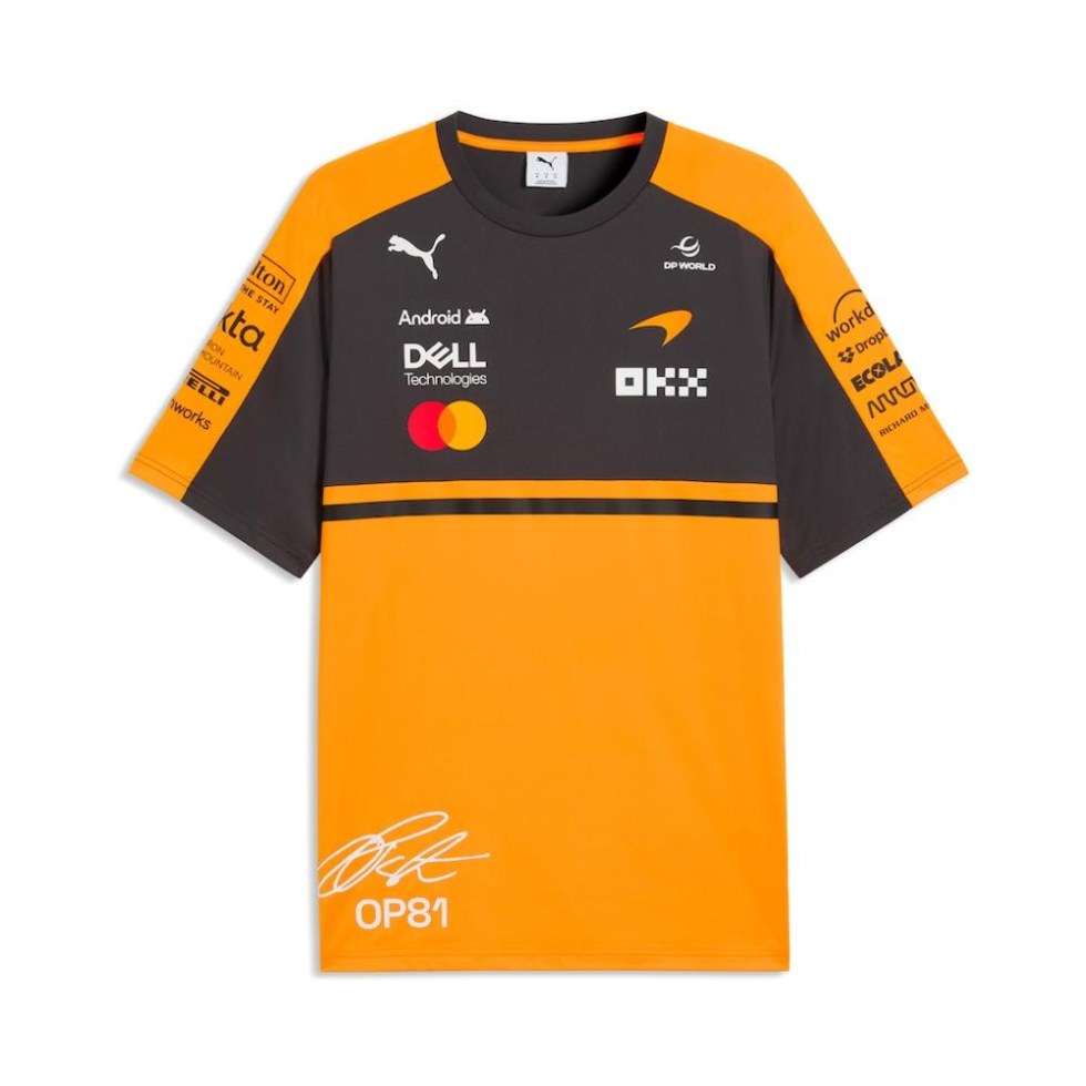 McLaren F1 2026 týmové tričko Oscar Piastri # 81 - oranžové