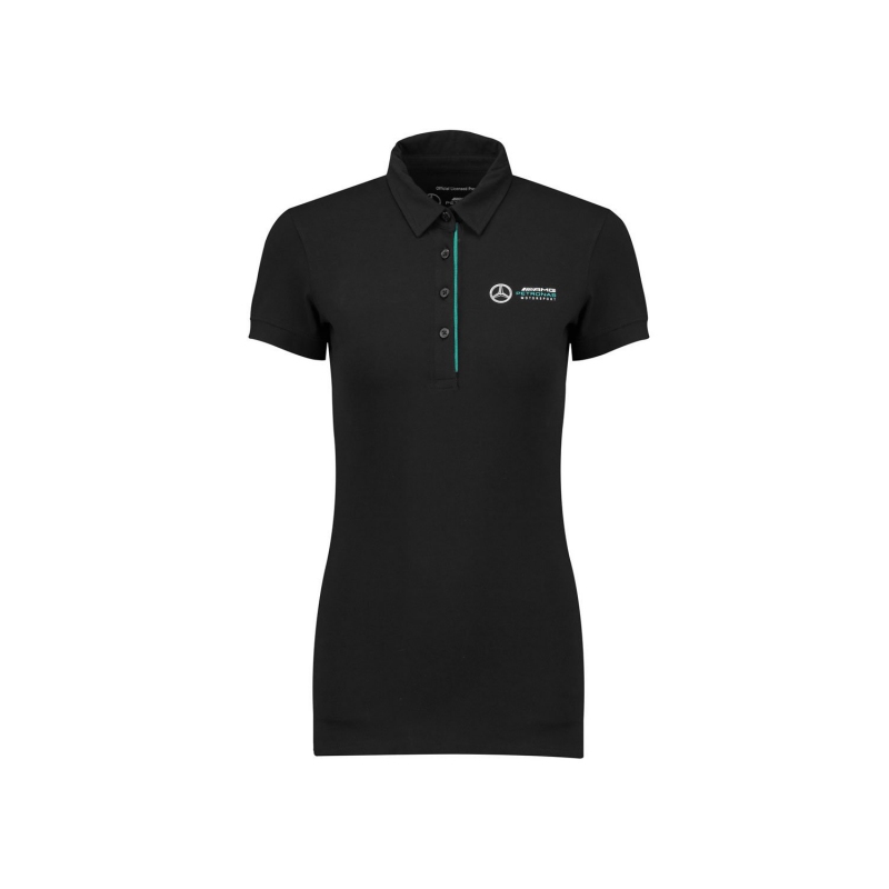 Mercedes AMG Petronas dámské polo tričko black Classic F1 Team 2018 - Mercedes dámské oblečení AMG