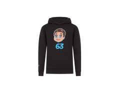 Mercedes AMG Petronas dětská mikina s&nbsp;kapucí Caricature Graphic black George Russell F1 Team 2024