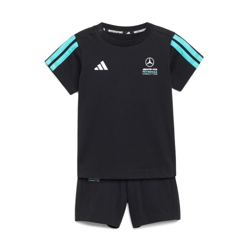 Mercedes AMG Petronas dětský set DNA Shortsleeve black F1 Team 2026 - Mercedes dětské oblečení AMG
