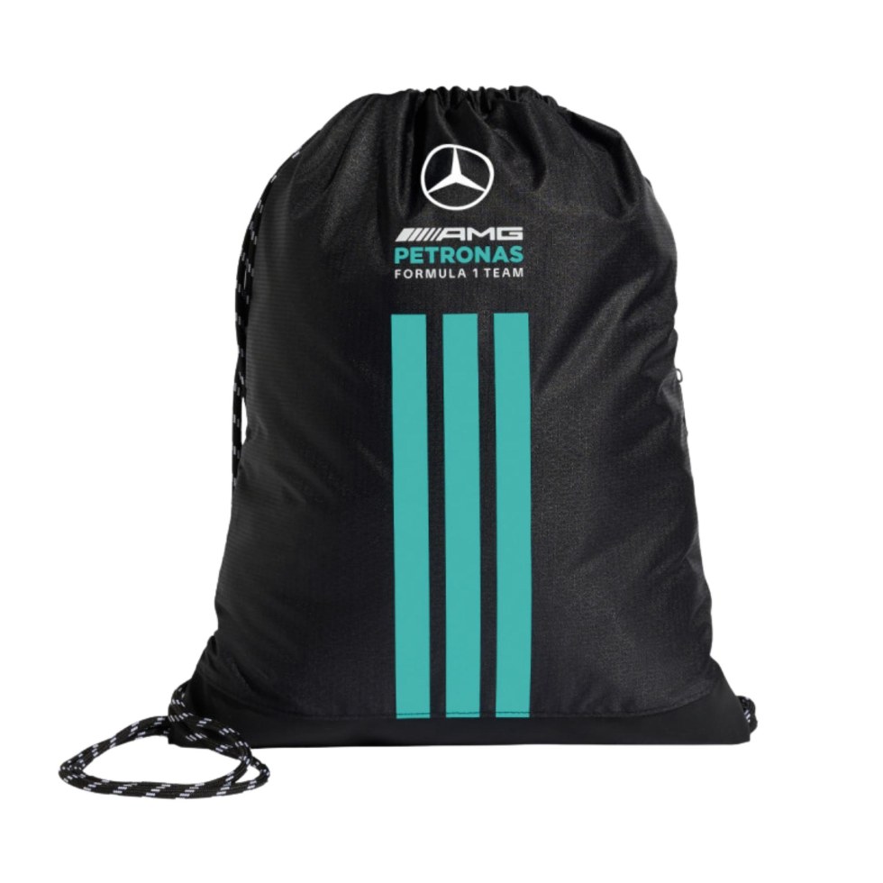Mercedes AMG F1 2026 týmový sportovní vak na stahování černý - Mercedes Doplňky