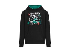 Mercedes AMG Petronas pánská mikina s&nbsp;kapucí George 63 sweatshirt black F1 Team 2022