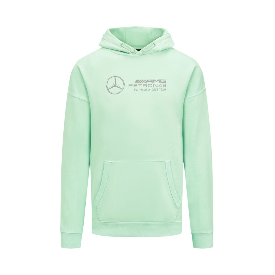 Mercedes AMG Petronas pánská mikina s kapucí Retro mint F1 Team 2023