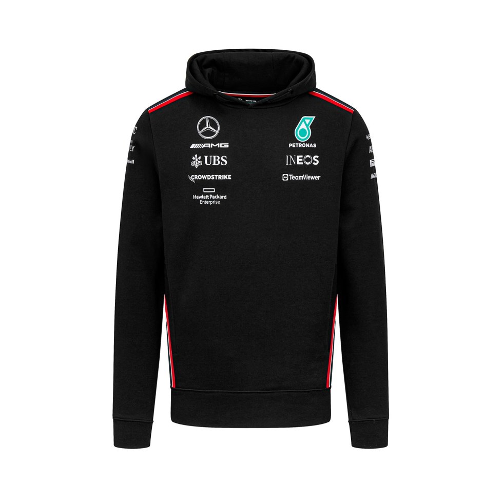 Mercedes AMG F1 2023 pánská týmová mikina s kapucí - Mercedes Mikiny