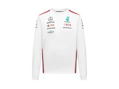 Mercedes AMG Petronas pánské tričko s&nbsp;dlouhým rukávem official white F1 Team 2023