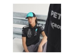Mercedes AMG Petronas pánské polo tričko black official Teamline Replica F1 Team 2026