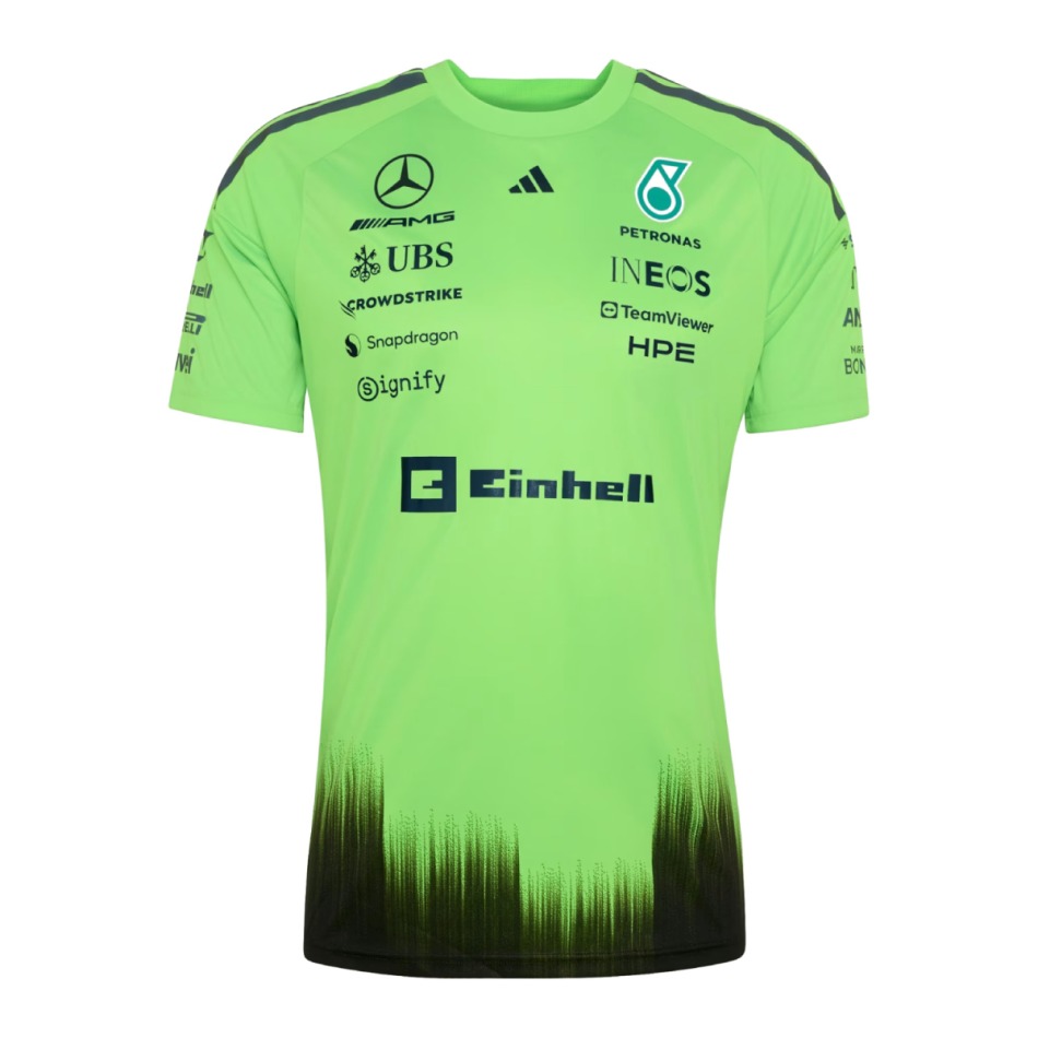 Mercedes AMG Petronas pánské tričko Set Up green F1 Team 2026 - Mercedes trička, polo trička, košile AMG