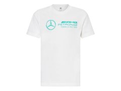Mercedes AMG Petronas F1 2026 pánské tričko DNA s velkým logem bílé