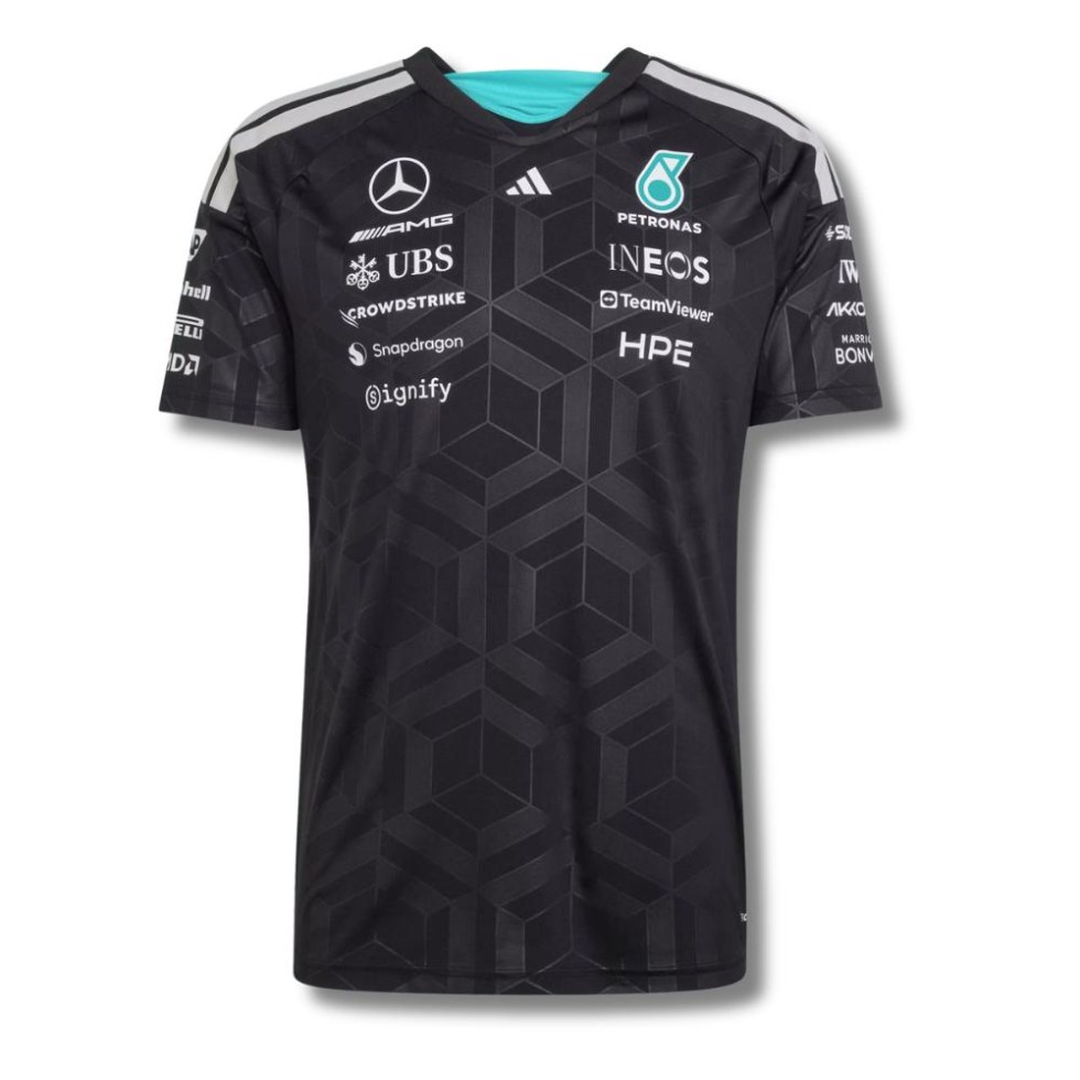 Mercedes AMG Petronas F1 2026 pánské týmové tričko - černé - Mercedes Trička