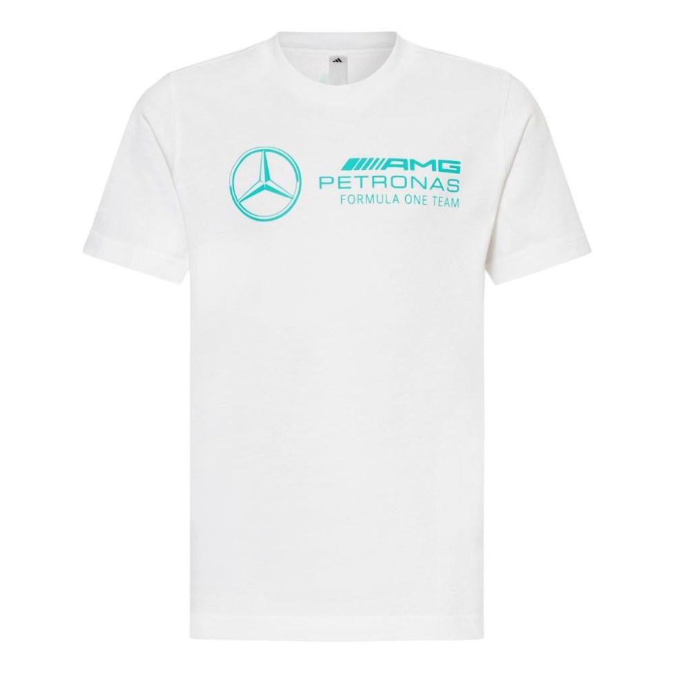 Mercedes AMG Petronas F1 2026 pánské tričko DNA s velkým logem bílé