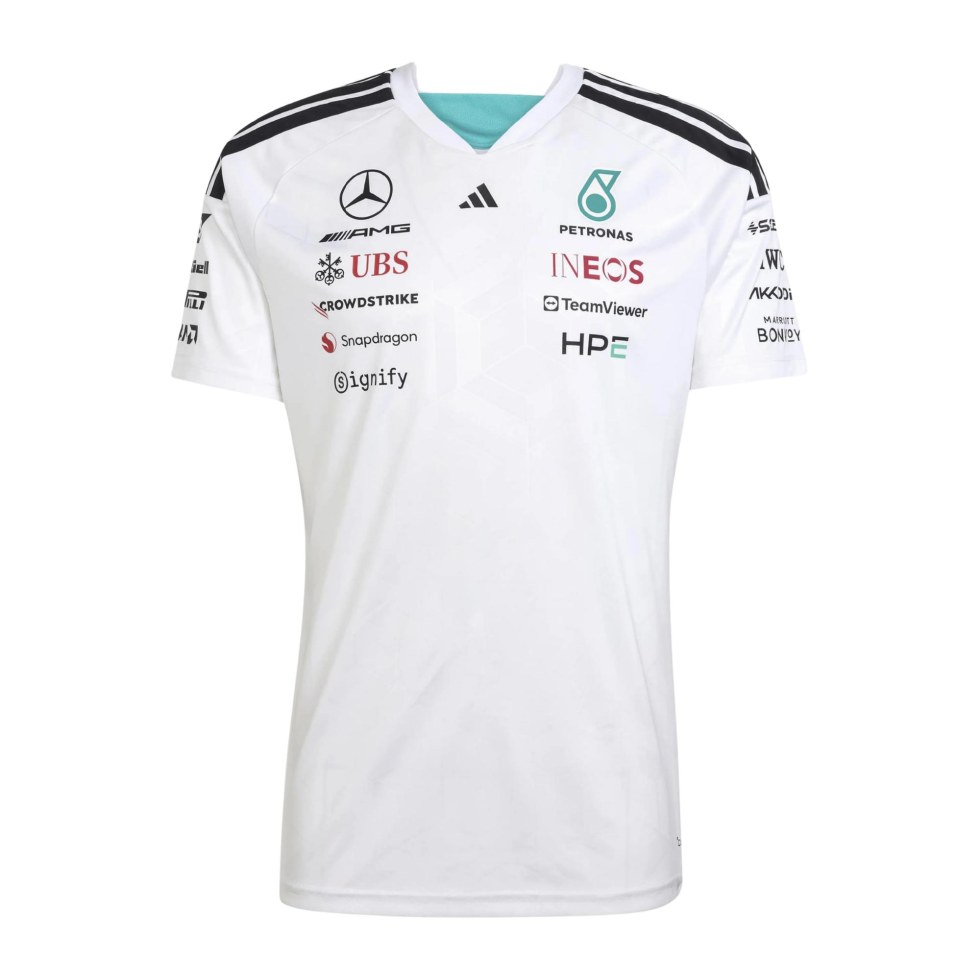 Mercedes AMG Petronas F1 2026 pánské týmové tričko bílé