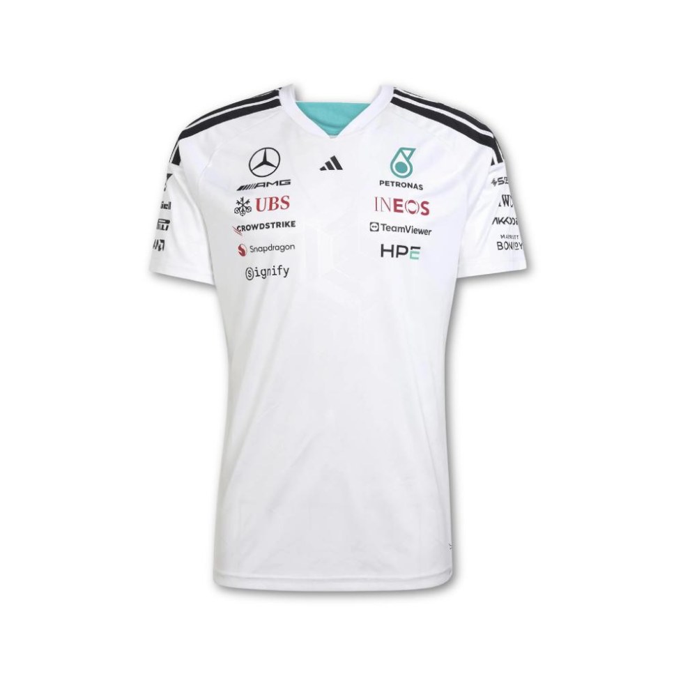 Mercedes AMG Petronas F1 2026 pánské týmové tričko bílé - Mercedes Trička