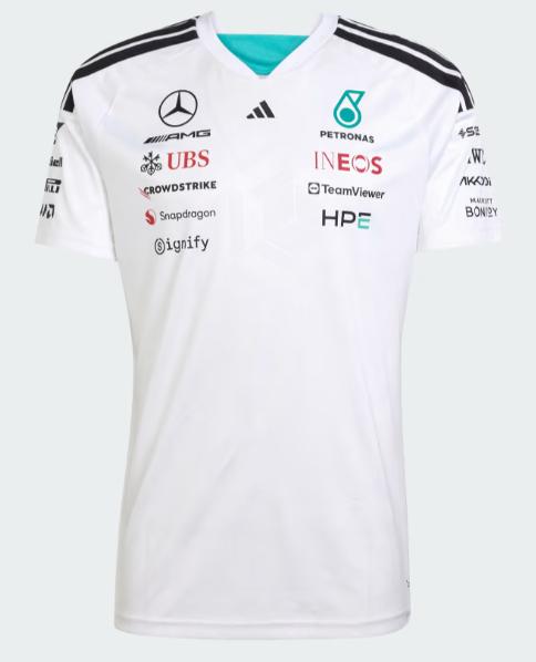 Mercedes AMG Petronas F1 2026 pánské týmové tričko bílé - Mercedes Trička