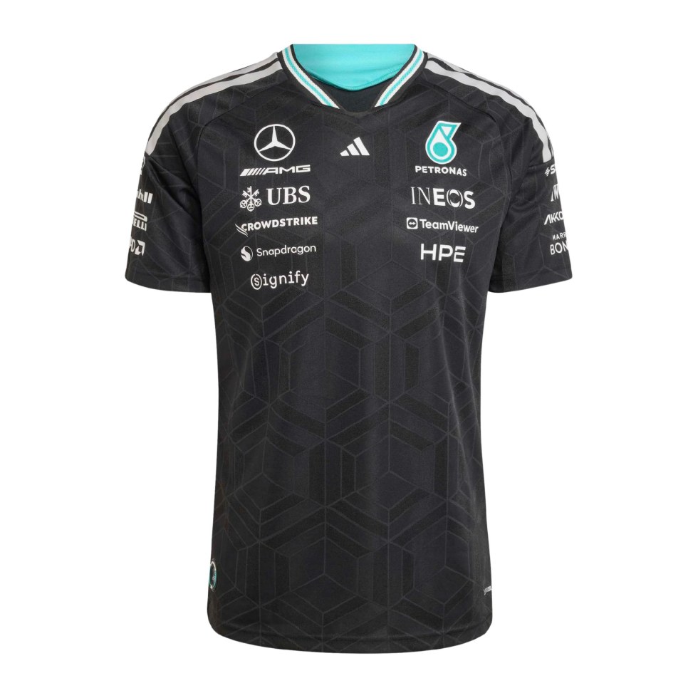 Mercedes AMG Petronas F1 2026 pánské týmové tričko Driver Authentic - černé