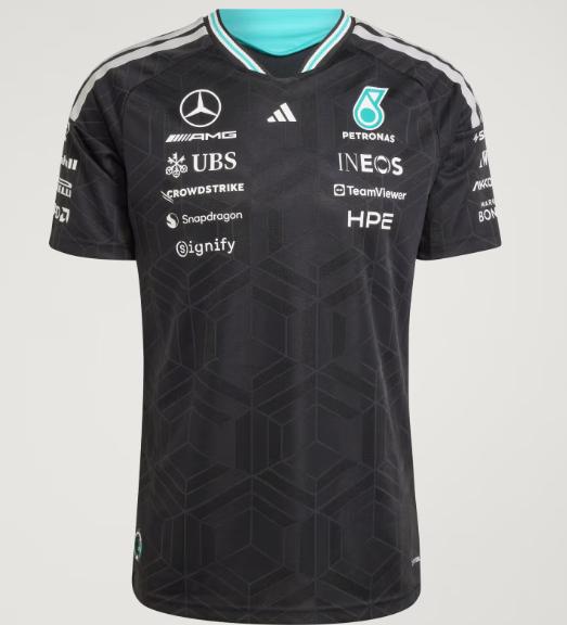 Mercedes AMG Petronas F1 2026 pánské týmové tričko Driver Authentic - černé - Mercedes Trička