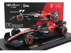 Modely aut a&nbsp;motorek model 1/43 Alfa Romeo F1 C43 BBurago Valtteri Bottas #77 2023 Signature