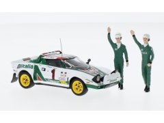 Modely aut a motorek model 1/43 Lancia Stratos HF, No.1, Alitalia, Rallye WM, Rallye Monte Carlo, Winner Rally Monte Carlo series with figurines, S.Munari/S.Maiga, 1977