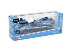 Modely aut a&nbsp;motorek model 1/43 Alfa Romeo Giulietta Polizia with a&nbsp;transport vehicle