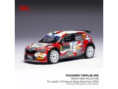 Model IXO Škoda Fabia Rally2 2024 N.38 M. Locatelli - Rally Monte Carlo 1:43