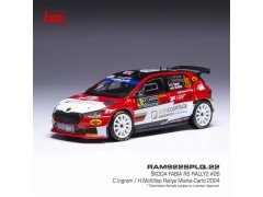 Model IXO Škoda Fabia Rally2 2024 N.26 C. Ingram - Rally Monte Carlo 1:43