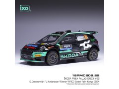 Model IXO Škoda Fabia Rally2, WRC, Safari Rallye Kenia, 2024, #22, 1:18